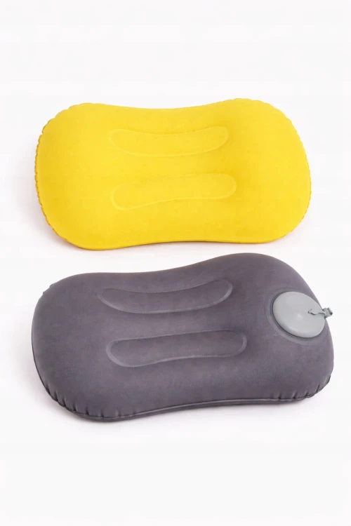 PODUSZKA PODRÓŻNA Dmuchana Turystyczna Kempingowa do samochodu żółta.jpg