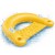 Fotel dmuchany do basenu z uchwytami żółty miejsce na napój materac wodny.jpg