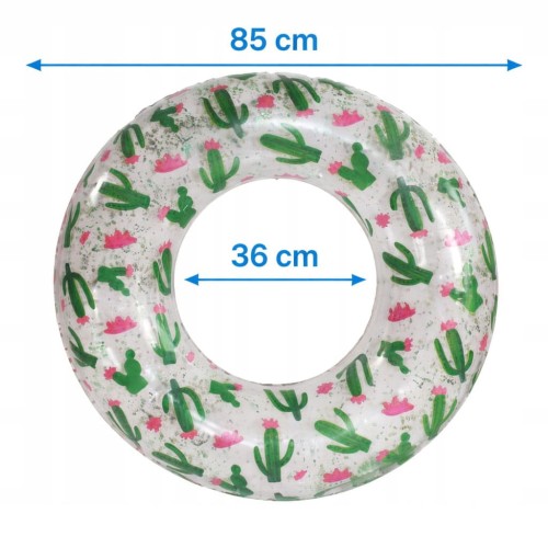Brokatowe koło do pływania materac wodny leżak wodny KAKTUSY do WODY 85 cm.jpg