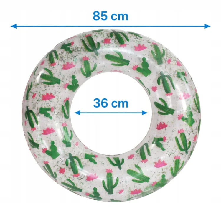 Brokatowe koło do pływania materac wodny leżak wodny KAKTUSY do WODY 85 cm.jpg