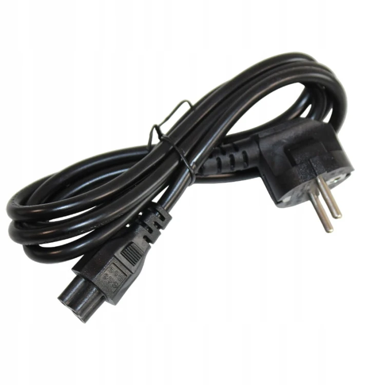 Kabel zasilający Przewód Koniczynka C5 230V Laptopa Zasilacza PREMIUM 1.5m.jpg
