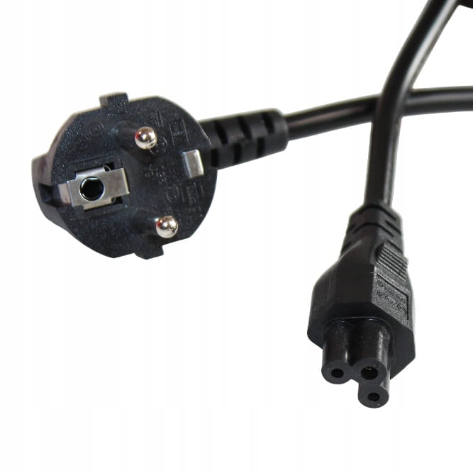 Kabel zasilający Przewód Koniczynka C5 230V Laptopa Zasilacza PREMIUM 1m.jpg