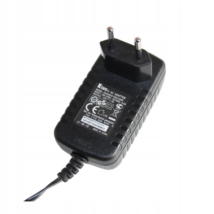 Zasilacz Impulsowy 12V 1.5A 1500mA 18W 5.5/2.5 LED Elektroniki AGD RTV Ktec.jpg