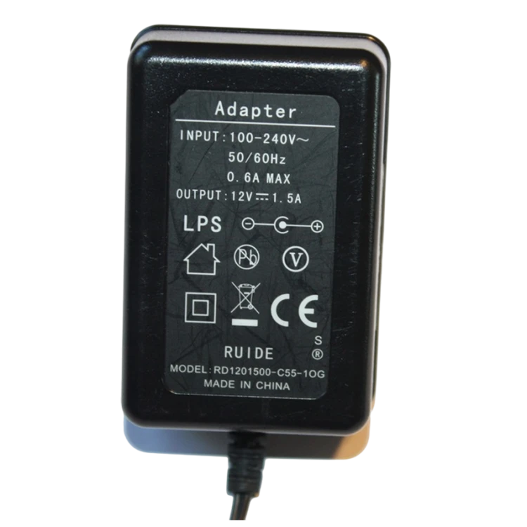 Zasilacz Ładowarka DC LED 18W 12V 1.5A 5.5/2.1 RUIDE RD1201500-C55-1OG.png