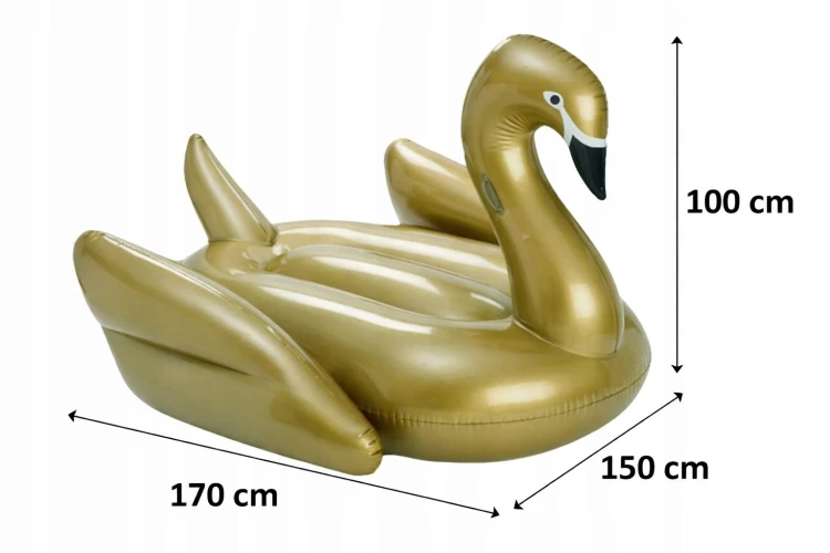 Dmuchany Łabędź materac XXL Złoty 170 cm.jpg
