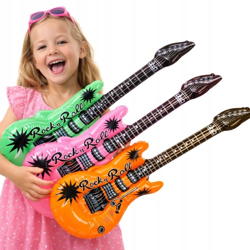 Dmuchana Gitara Elektryczna Instrument Gwiazda Rocka 92cm Zielona.jpg