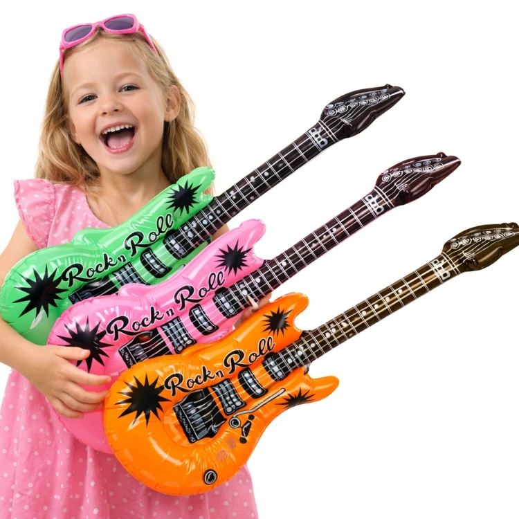 Dmuchana Gitara Elektryczna Instrument Gwiazda Rocka 92cm Zielona.jpg