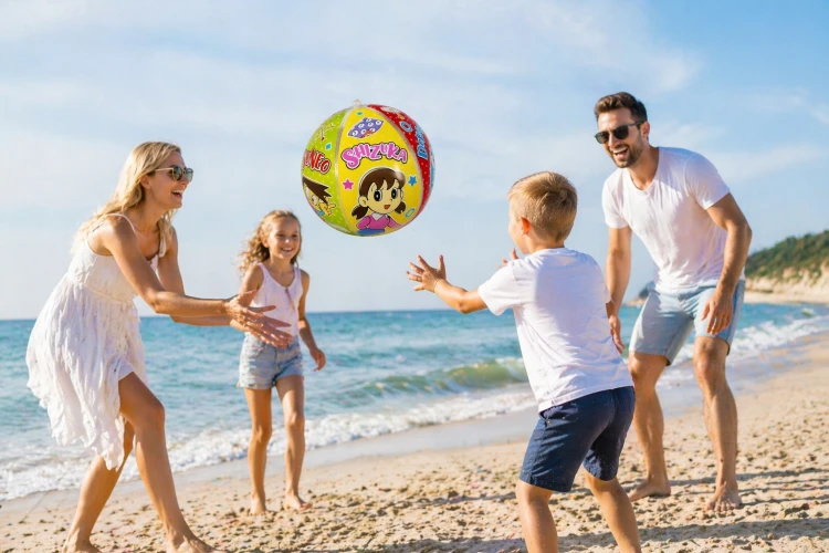 PIŁKA PLAŻOWA 40 cm Wielokolorowa na Basen Plażę Ogród dla Dzieci.jpg