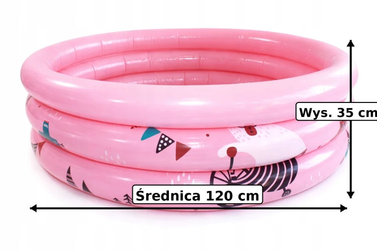 Basen dmuchany dla dzieci 120 cm Różowy.jpg