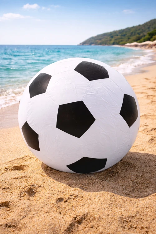 PIŁKA DMUCHANA PIŁKA NOŻNA Duża 90 cm na Plażę Basen Ogród Dekoracja.jpg