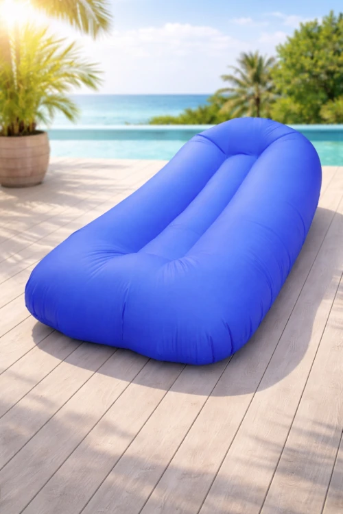 SOFA DMUCHANA Leżak na plażę ogród taras 220x90 cm Niebieska bez pompki.jpg