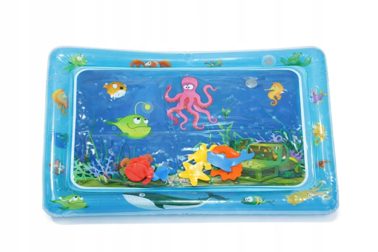 MATA WODNA SENSORYCZNA Dmuchana dla Dzieci Niemowląt Tummy Time 50x40 cm.jpg