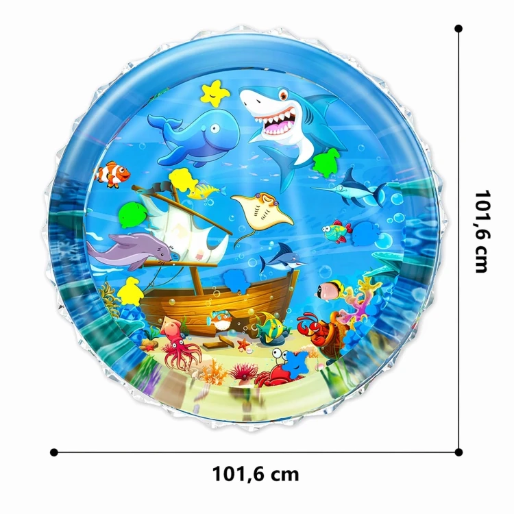 MATA WODNA SENSORYCZNA dla niemowląt do leżenia zabaw na brzuchu 100 cm.jpg