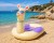 DMUCHANY MATERAC LAMA duży do pływania na plażę basen 140x125 cm.jpg