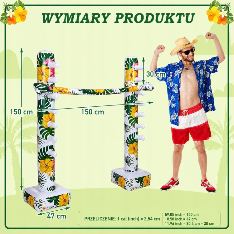 NADMUCHIWANA GRA LIMBO Tiki Luau Aloha Party na imprezę na plażę basen.jpg