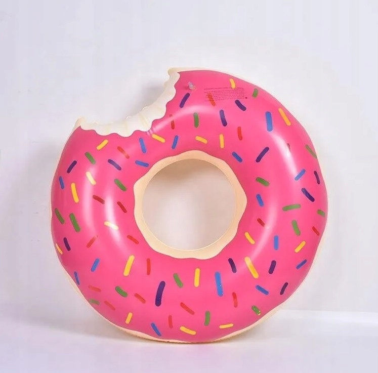 Duże Koło do pływania 110cm RÓŻOWY DONUT materac dmuchany.jpg