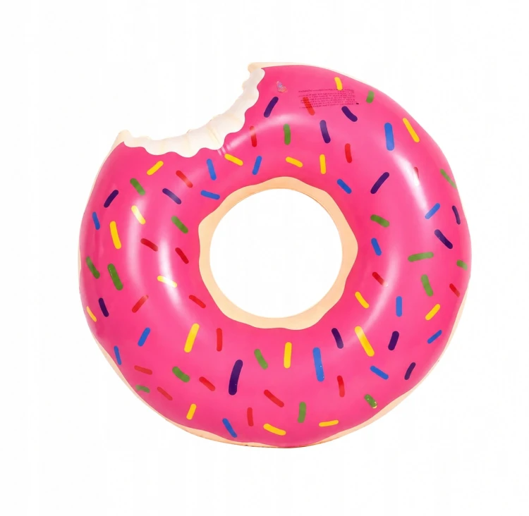 Duże Koło do pływania 110cm RÓŻOWY DONUT materac dmuchany.jpg