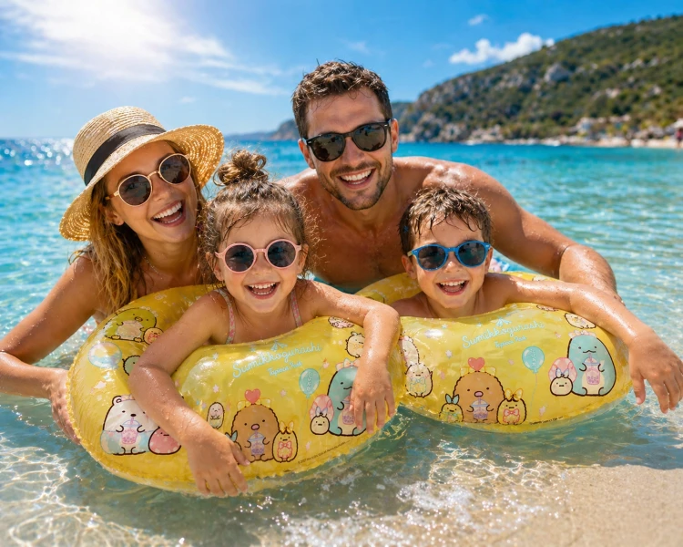 KOŁO DMUCHANE DLA DZIECI 50 cm do Pływania Basen Plaża ŻÓŁTE.jpg
