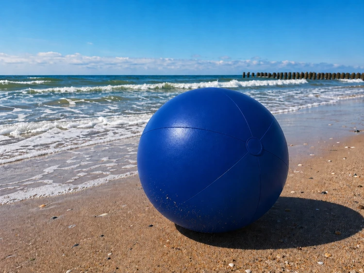 PIŁKA PLAŻOWA Dmuchana Duża dla Dzieci i Dorosłych 160 cm NIEBIESKA.jpg