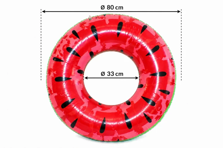 KOŁO DMUCHANE DO PŁYWANIA ARBUZ PONTON WATERMELON 80 CM BASEN PLAŻA.jpg