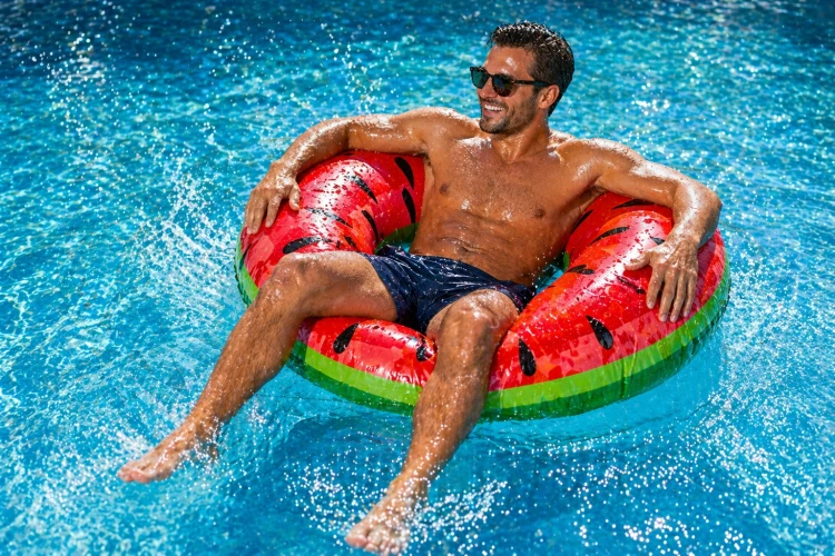 KOŁO DMUCHANE DO PŁYWANIA ARBUZ PONTON WATERMELON 80 CM BASEN PLAŻA.jpg