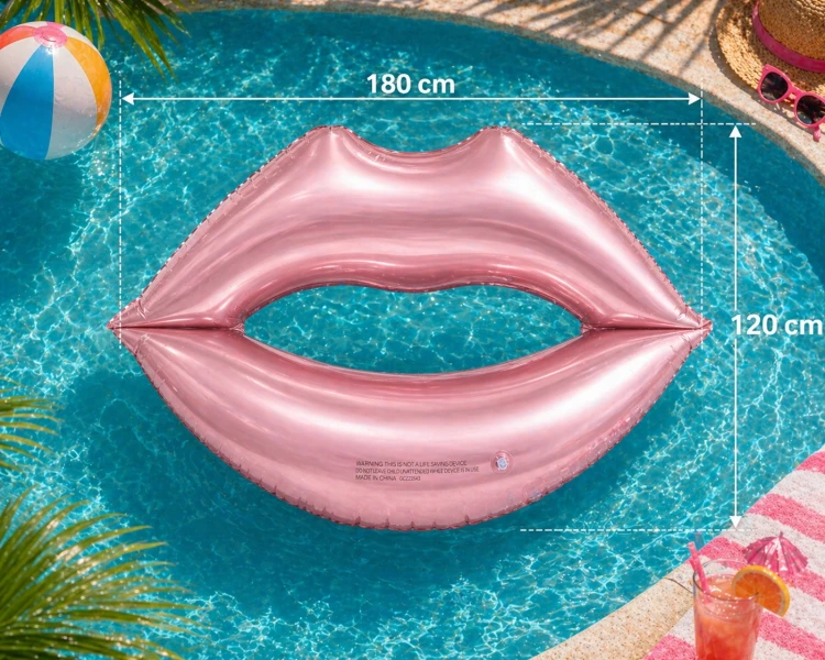 MATERAC DMUCHANY DO PŁYWANIA Usta Olbrzymie Różowy Leżak 180x120 cm.jpg