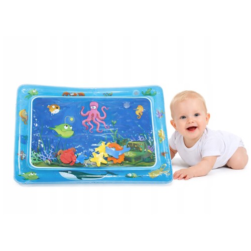 MATA WODNA SENSORYCZNA Dmuchana dla Dzieci Niemowląt Tummy Time 50x40 cm.jpg