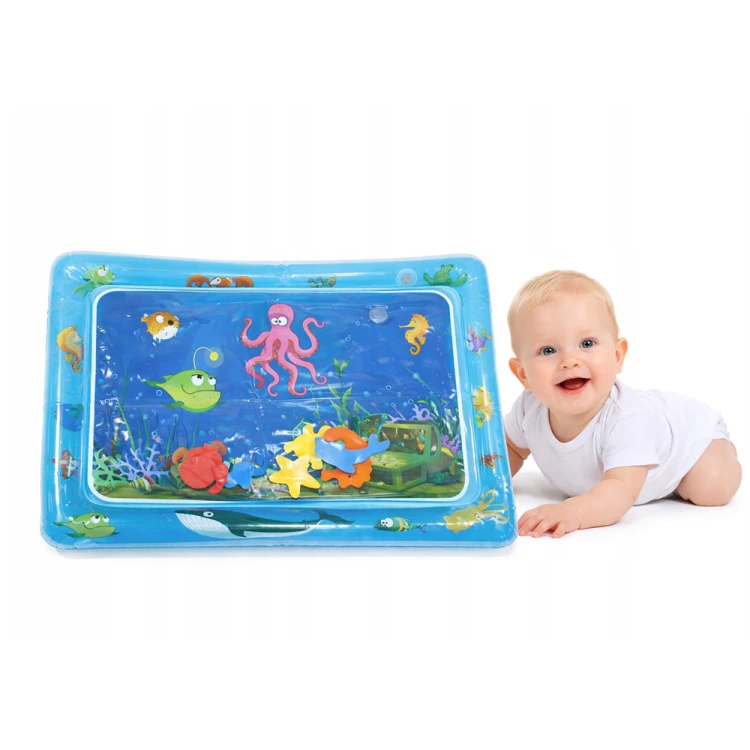 MATA WODNA SENSORYCZNA Dmuchana dla Dzieci Niemowląt Tummy Time 50x40 cm.jpg