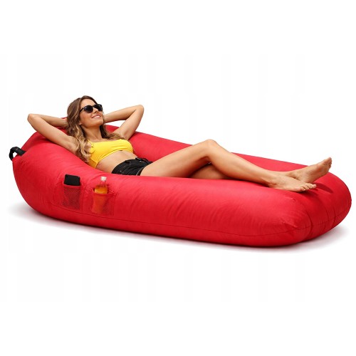 SOFA DMUCHANA Leżak na plażę ogród taras 220x90 cm Czerwona bez pompki.jpg