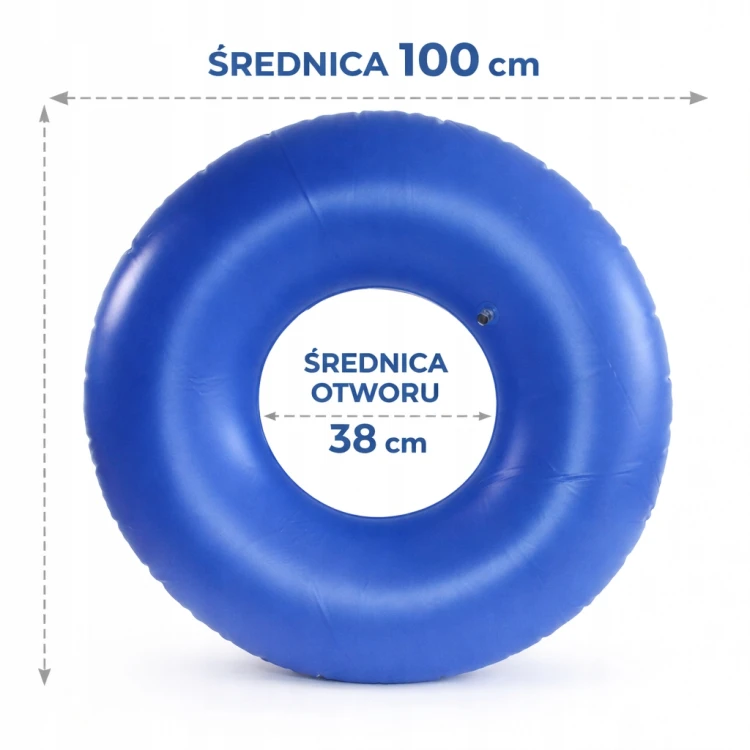 Koło Dmuchane Do Pływania Solidne Wygodne 100cm.jpg