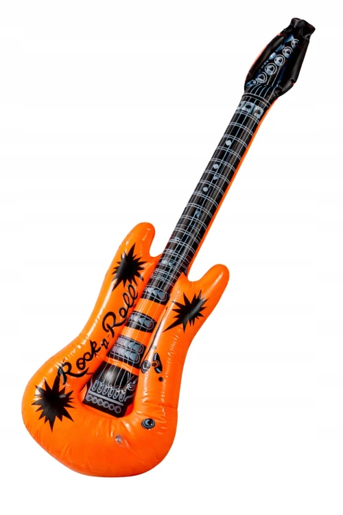 Dmuchana Gitara Elektryczna Instrument Gwiazda Rocka 92cm Pomarańczowa.jpg