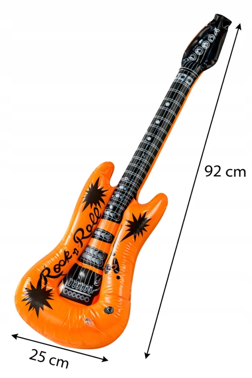 Dmuchana Gitara Elektryczna Instrument Gwiazda Rocka 92cm Pomarańczowa.jpg
