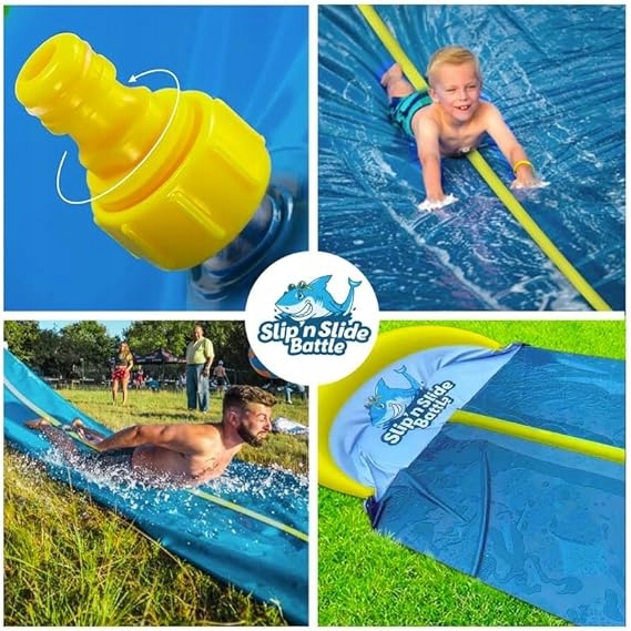 ŚLIZGAWKA WODNA OGRODOWA 10 M Zraszacze Ślizg Slip N Slide Battle.jpg