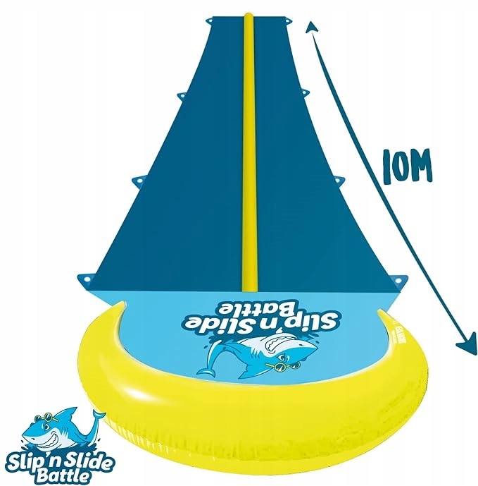 ŚLIZGAWKA WODNA OGRODOWA 10 M Zraszacze Ślizg Slip N Slide Battle.jpg