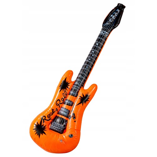 Dmuchana Gitara Elektryczna Instrument Gwiazda Rocka 92cm Pomarańczowa.jpg