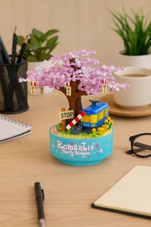 Zestaw Klocki DRZEWKO WIŚNI 396el 766 Konstrukcyjne 3D Sakura BONSAI.jpg
