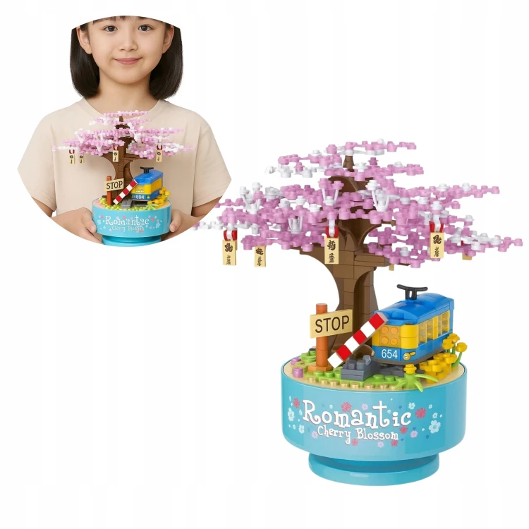 Zestaw Klocki DRZEWKO WIŚNI 396el 766 Konstrukcyjne 3D Sakura BONSAI.jpg