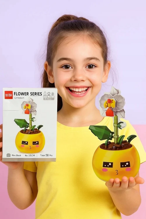 KLOCKI KONSTRUKCYJNE KREATYWNE ZESTAW 3D KWIATY 58 elementów 1013A-2.jpg