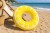 KOŁO DO PŁYWANIA cytryna 87 cm Żółte Basen Plaża.jpg