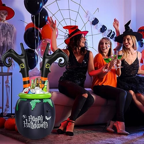 DMUCHANA LODÓWKA POJEMNIK Cooler Halloween Kociołek Wiedźmy na Napoje.jpg