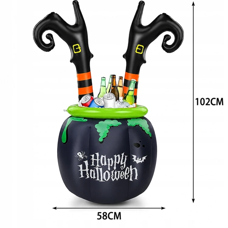 DMUCHANA LODÓWKA POJEMNIK Cooler Halloween Kociołek Wiedźmy na Napoje.jpg