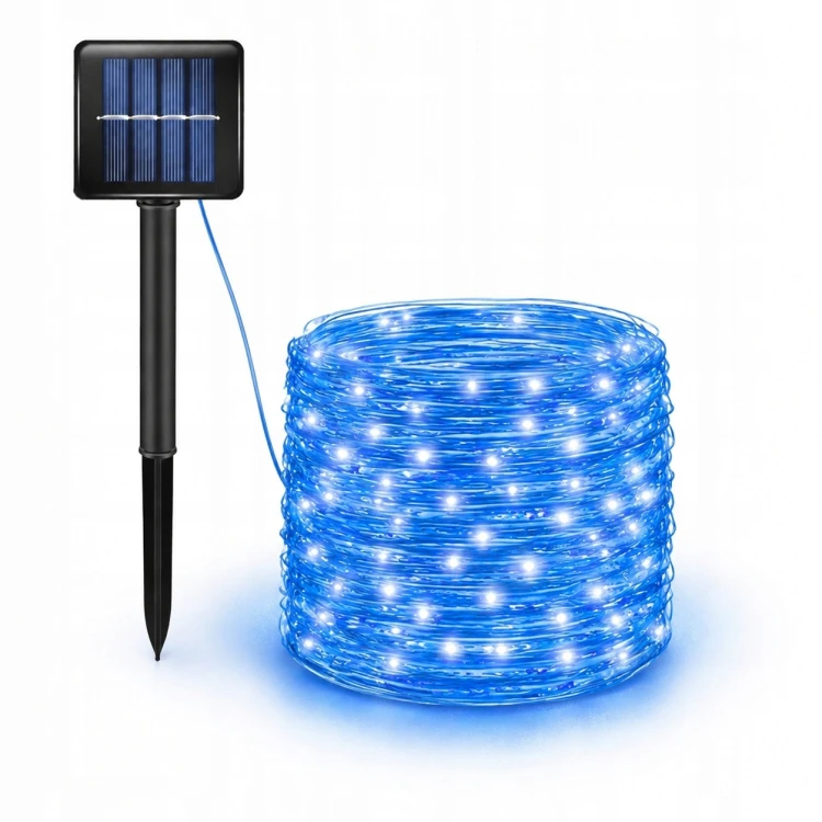 LAMPKI SOLARNE OGRODOWE LED 20 m 200 LED Niebieskie Druciki 8 Trybów.jpg
