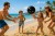 PIŁKA PLAŻOWA 40 cm dmuchana Czarna Koszykówka na basen i na plażę.jpg