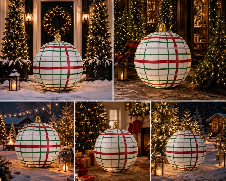 BOMBKA ŚWIĄTECZNA Gigant Dmuchana 160cm Olbrzymia na zewnątrz.jpg
