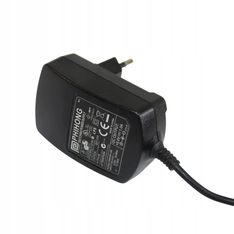 Zasilacz Ładowarka PHIHONG PSA05R-050 5V 1A 5W 5.5/2.1 urządzeń sieciowych.jpg