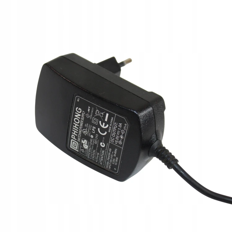 Zasilacz Ładowarka PHIHONG PSA05R-050 5V 1A 5W 5.5/2.1 urządzeń sieciowych.jpg