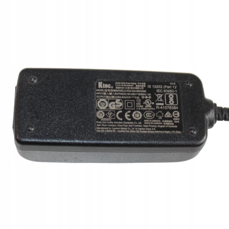 Zasilacz Ładowarka DC 8V 3A 24W 5.5/2.1 KTEC KSA-32A-080300M2.jpg