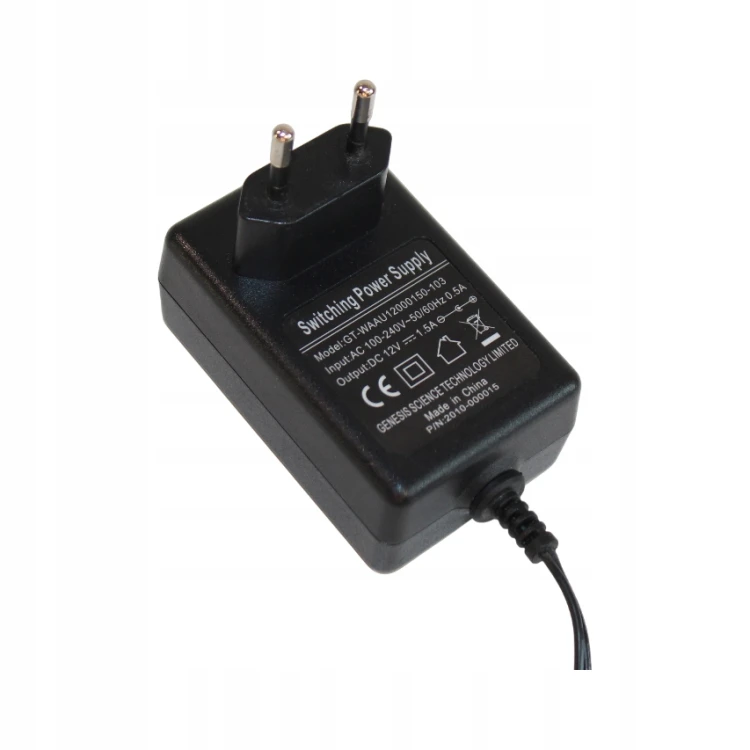 Zasilacz Ładowarka DC 12V 1.5A 18W 5.5/2.5 GT do elektroniki AGD RTV.jpg