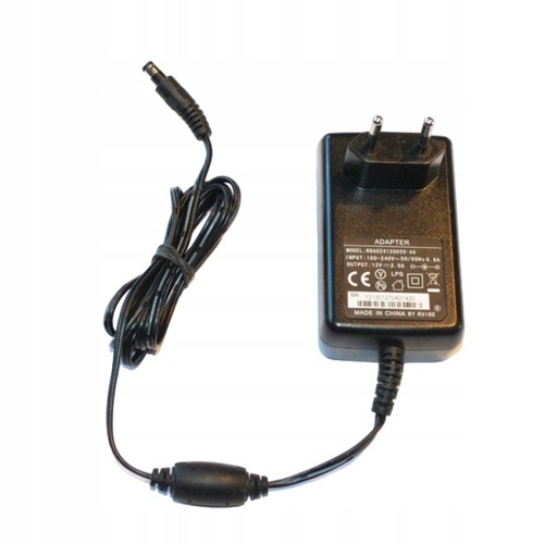 Mocny Zasilacz 12V 2A 24W DC 5.5/2.1mm do LED Kamer Routerów RDA024120020.jpg