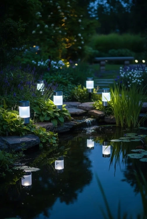 Lampa Solarna Ogrodowa LED Lampka Wbijana w Grunt Słupek Ogrodowy 10szt.jpg